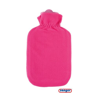 Természetes gumiból készült Singer melegvizes palack Flauschbezug 2l candy pink