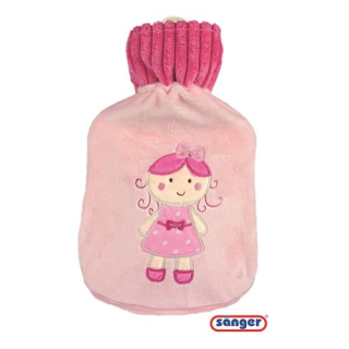Sänger hot water bottle made of natural rubber with plush cover 0.8l Fee F