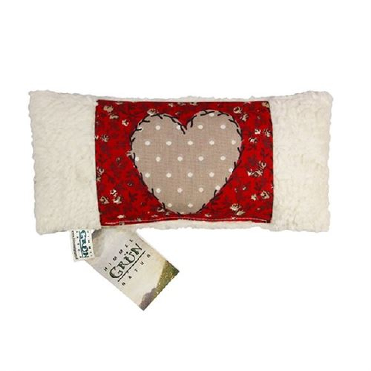 Himmelgruen rape cushion 12x26cm heart palpitations red