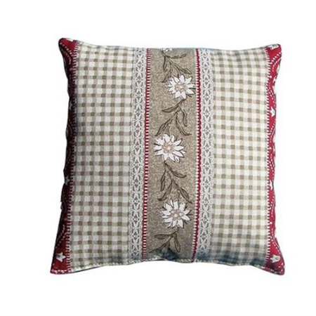 Himmelgruen rape pillow 20x20cm Edelweiss karo