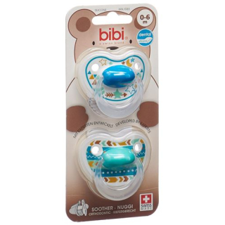 Bibi Nuggi Happiness dental silicone 0-6 M with ring Trends DUO Main assorted SV-C