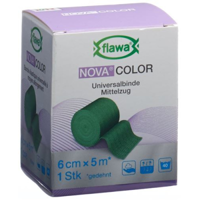 Flawa novacolor ideal תחבושת 6cmx5m ירוק