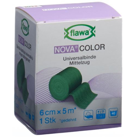 Flawa Novacolor Idealbandage 6cmx5m მწვანე