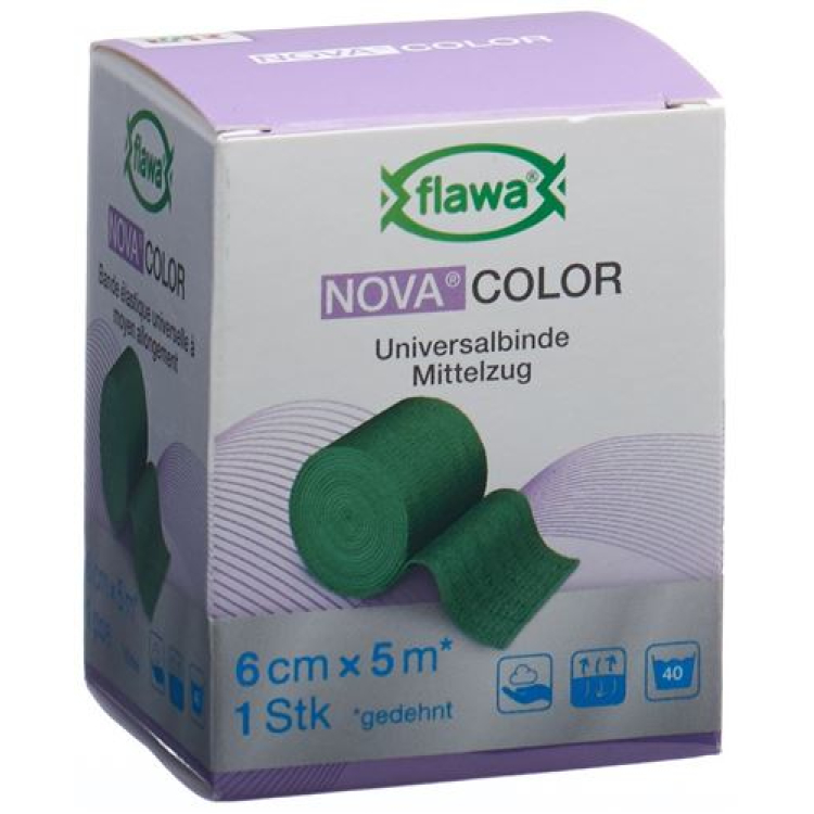 Flawa Novacolor Idealbandage 6cmx5m verde