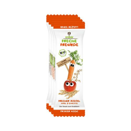 Naughty Friends cereal bars apple & carrot 4 x 23 g