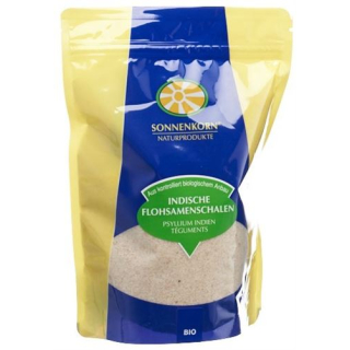 Cáscaras de semilla de psyllium de grano de sol Bio 99% puro; 220 gramos