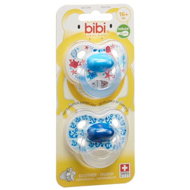 Bibi Nuggi Happiness Natural silicone 16+ M with ring Trends DUO Main assorted SV-C