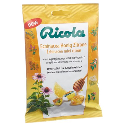 Қант қосылған Ricola эхинацея бал лимоны bag 75 г