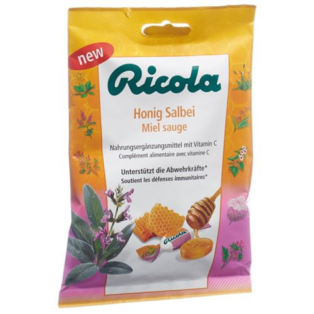 Ricola Honey sage with sugar Btl 75 g