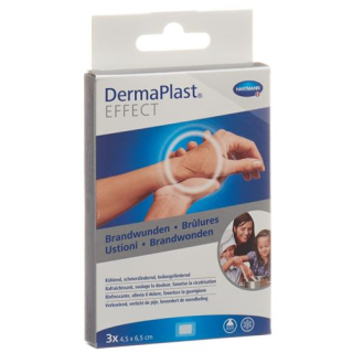 DermaPlast Effect burn plaster 45x65mm small 3 pieces