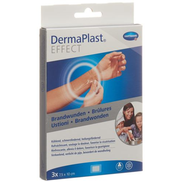 Dermaplast Burn Effect Gips 75 x 100 mm Storlek 3 st