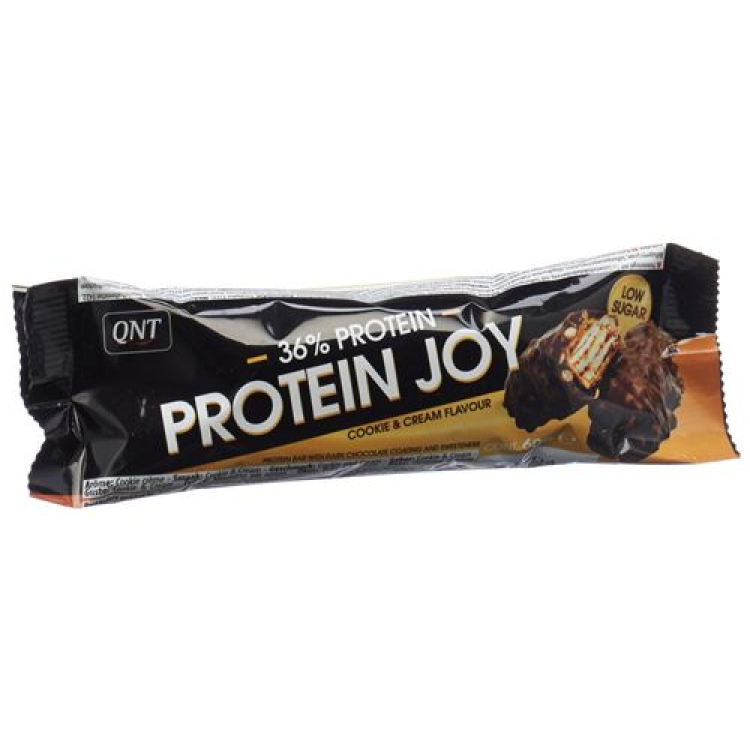 QNT 36% protein Joy Bar Low Sugar Cookie and Cream 60 g