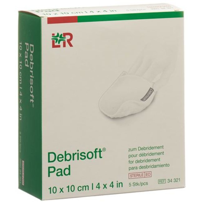 Debrisoft comprime 10x10cm estéril 5 unid.