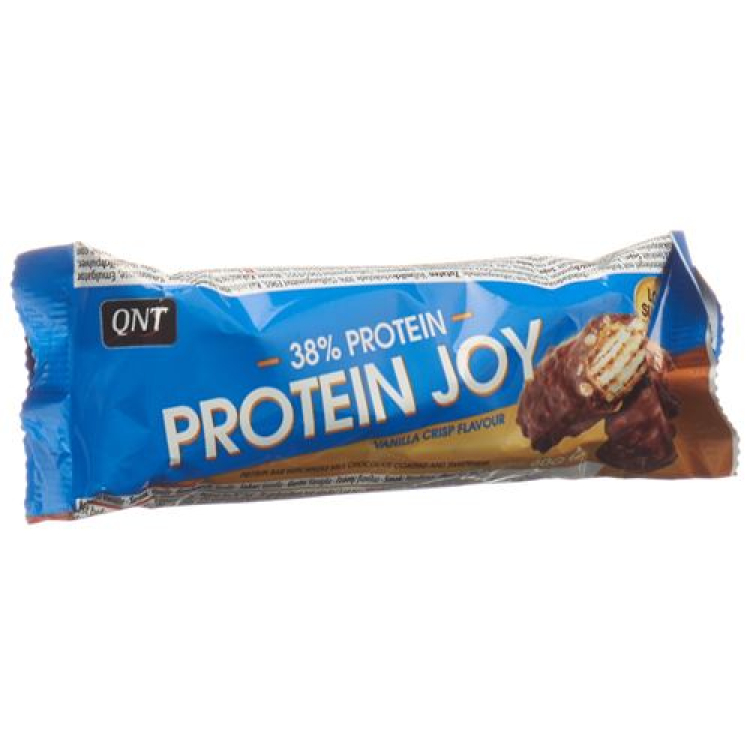 ប្រូតេអ៊ីន QNT 38% Joy Bar Low Sugar Vanilla Crisp 60 ក្រាម។