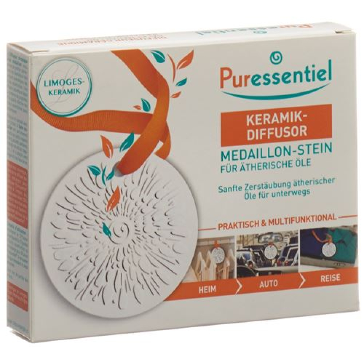 Puressentiel ceramic diffuser for essential oils Medallion Stone