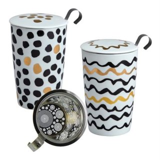 Herboristeria cup Waves & Dots assorted with sieve