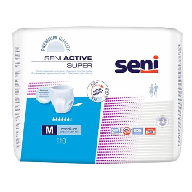 Seni Active Super Elastic Pants M 10 pcs - Buy Online from Beeovita