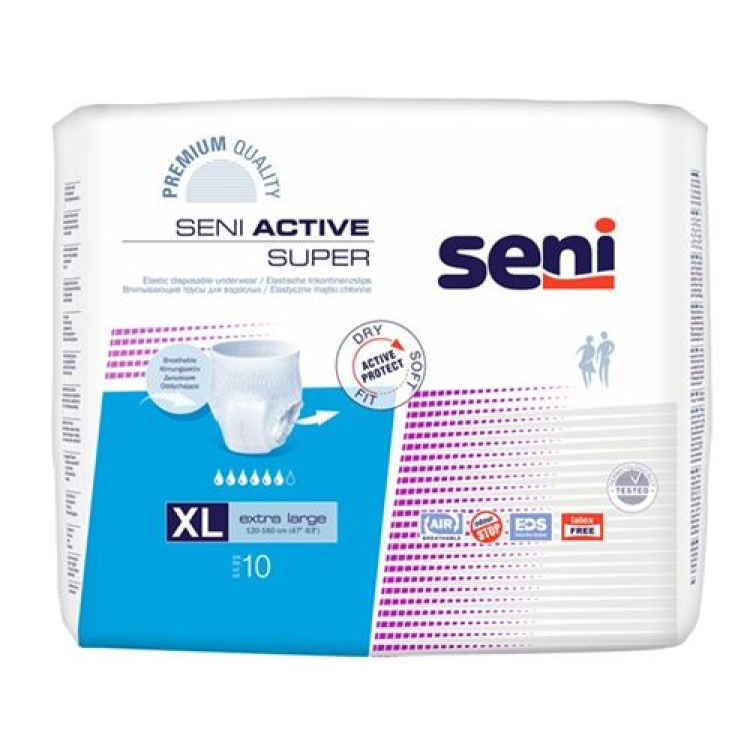 Quần Seni Active Siêu Quần XL 10 cái