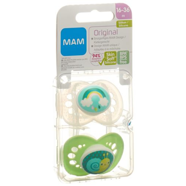 MAM Original soother silicone 16-36 months Unisex 2 pcs