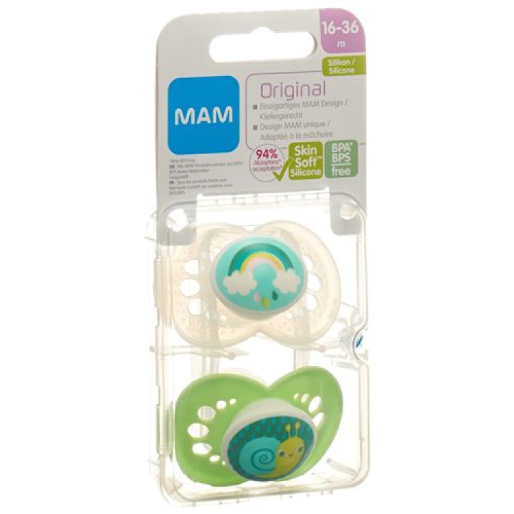 MAM Original soother silicone 16-36 months Unisex 2 pcs