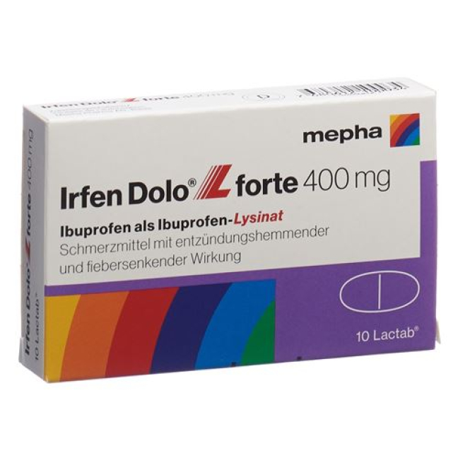 Irfen Dolo L forte Lactab 400 mg of 10 pcs