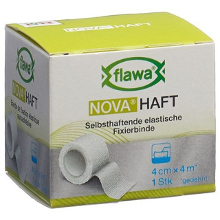 Flawa Nova adhesive cohesive gauze bandage 4cmx4m