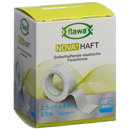 Buy Flawa Nova Prison Cohesive Gauze Bandage 2.5cmx4m 2 pcs Online from Switzerland