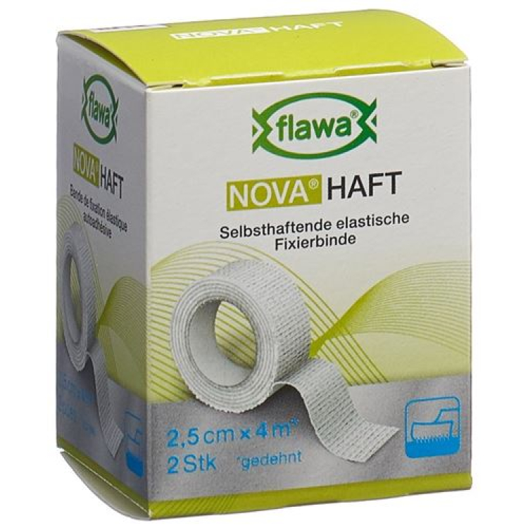 Bandage de gaze cohésif Flawa Nova prison 2.5cmx4m 2 pcs