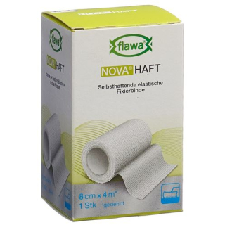 Flawa Nova adhesive cohesive gauze bandage 8cmx4m