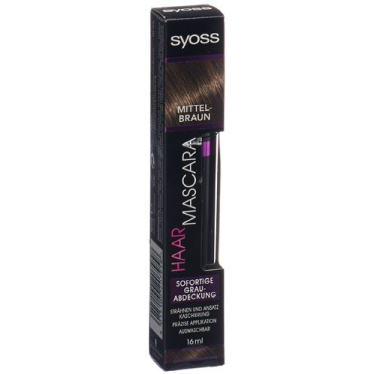 Syoss Haar Mascara Mittelbraun 16 ml