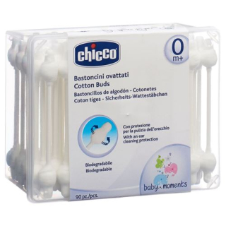 Chicco safety cotton swabs SICURNET cotton 0m+ box 90 p