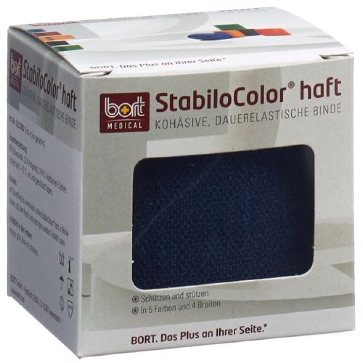 BORT STABILO COLOR binding 6cmx5m kohesiv blauw