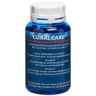 Coralcare calcium kaps 750 mg vitamin d3 + k2 ds 120 stk