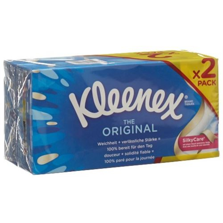 Kleenex Facial Tissues ORIGINAL Box Duo 2 x 80 pcs