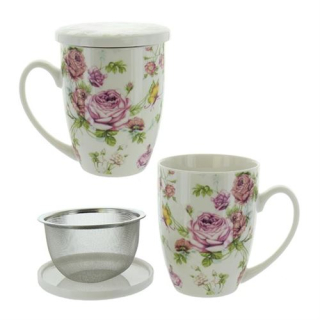 Herboristeria cup Roses with strainer