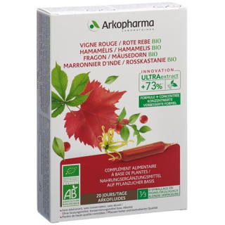 Arkofluide Red vine Hamamelis Mäusedorn Buckeye Trinkamp Bio 20 កុំព្យូទ័រ