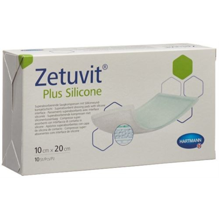 Zetuvit Plus Silicone 10 x 20 სმ 10 ცალი