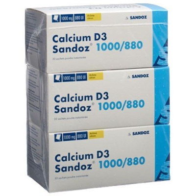 Calcium sandoz d3 plv 1000/880 bag 90 st