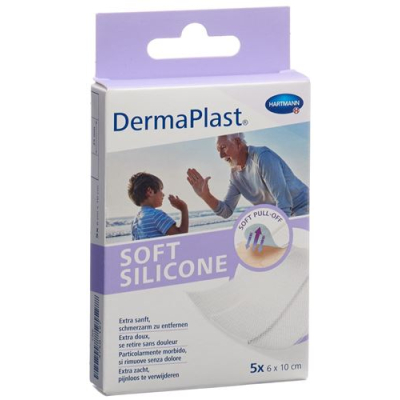 Dermaplast soft silicone 6x10cm 5 ks