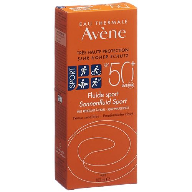 Avene सन सोलर फ्लूइड स्पोर्ट SPF50 + 100 मिली