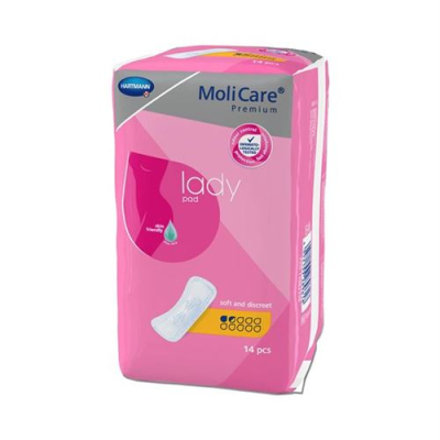 Molicare lady pad 1.5 טיפה 14 יחידות