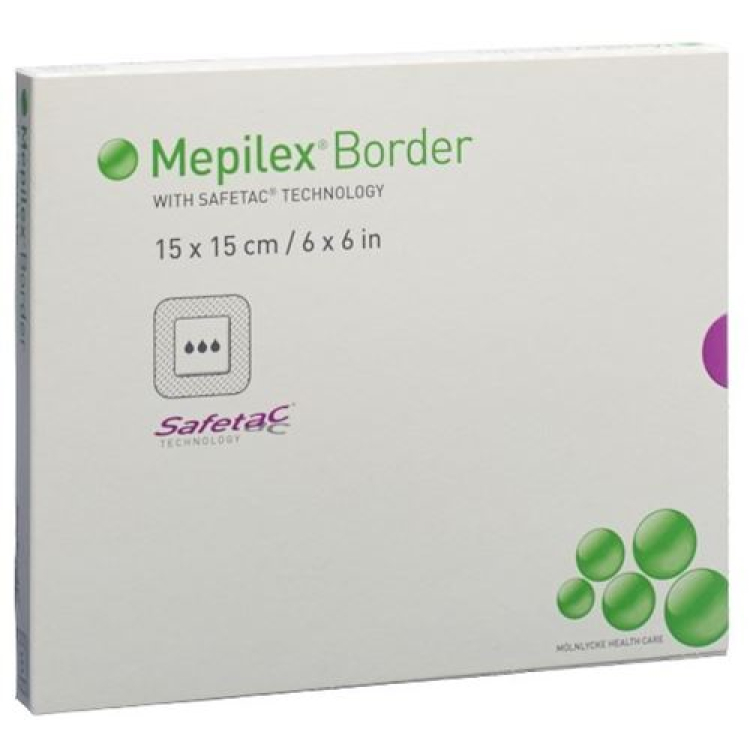 Mepilex Border ko'pikli kiyinish 15x15 sm silikon 5 dona