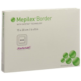 Mepilex Border opatrunek piankowy 15x20cm silikon 5 szt