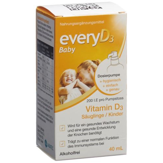 everyD3 Baby 200 IU infants/children alcohol-free bottle 40 ml