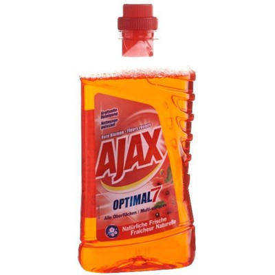 Ajax optimal 7 תכלית מנקה פרחים אדומים 1 liquid lt