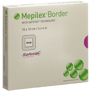 Mepilex Border skumdressing 10x10cm silikon 5 stk