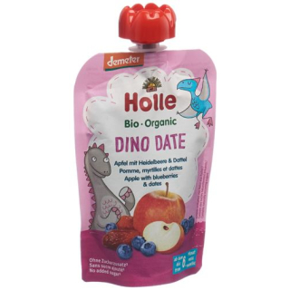 Holle Dino Date Pouchy Apple Blueberry with Date 100 g