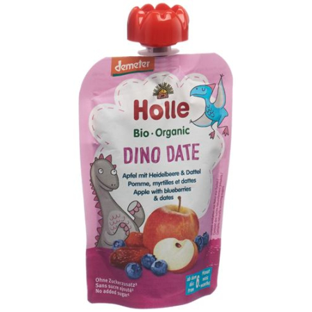 Hollenbach Dino Date Pouchy apple blueberry with date 100 g