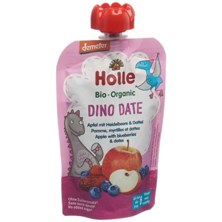 Holle Dino Date Pouchy Apfel Heidelbeere mit Dattel 100 g