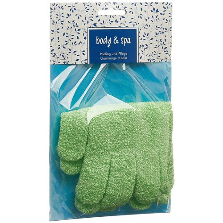 Herba exfoliating gloves light green pair 1